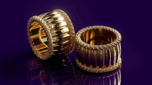 Basic Training_Wedding Band with Inverted Rope - Copy